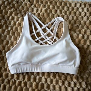 Women's Light Pink  Strappy Sports Bra